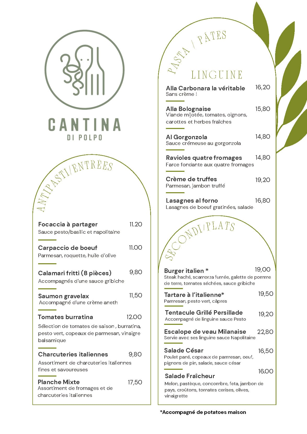 Menu été 1