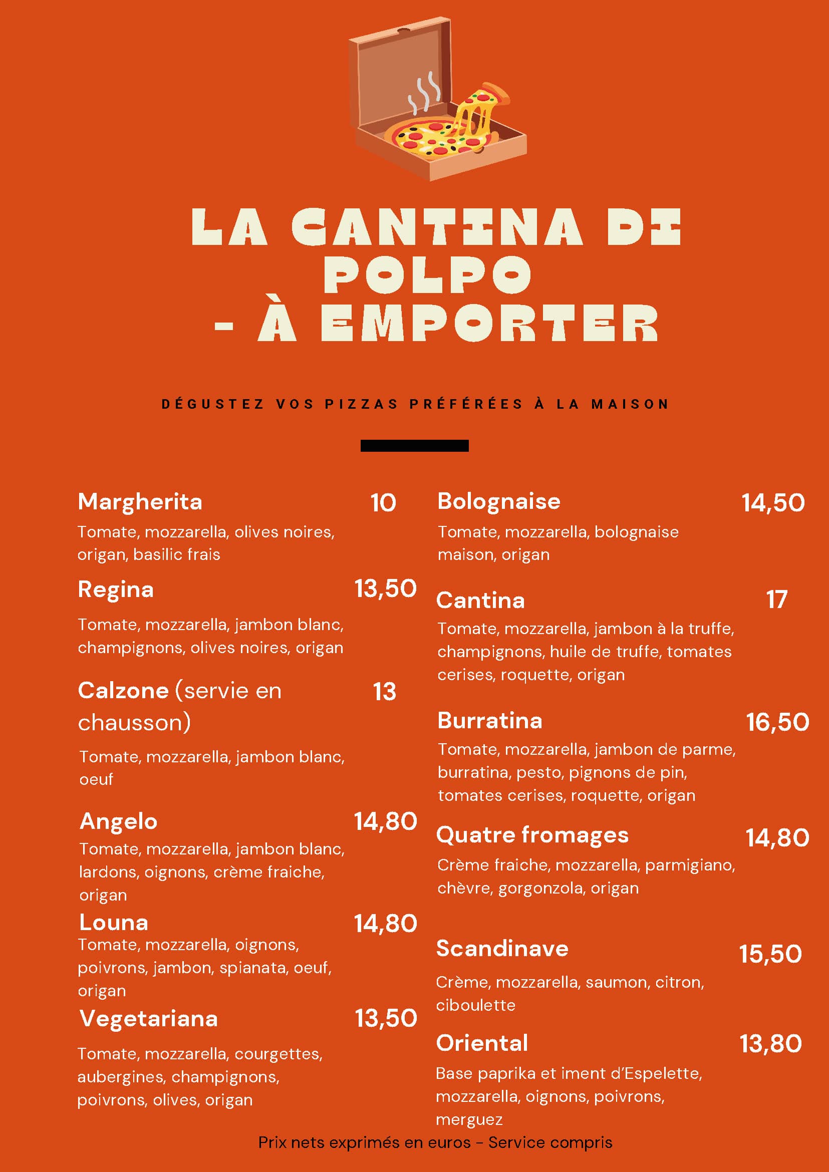 Carte à emporter